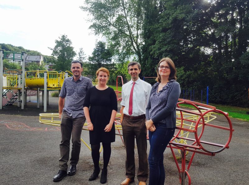 Louise with members of the Friends of Woodseats Playground