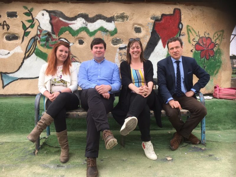 Louise, Dan Carden, Jess Phillips and Bob Seeley in Palestine