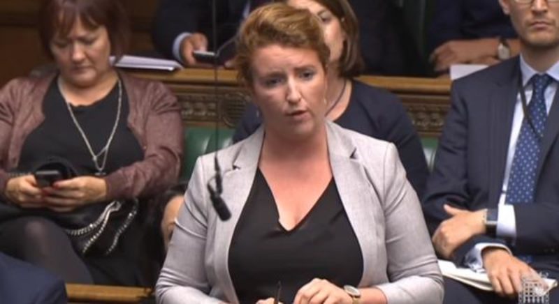 Louise speaking in Parliament.