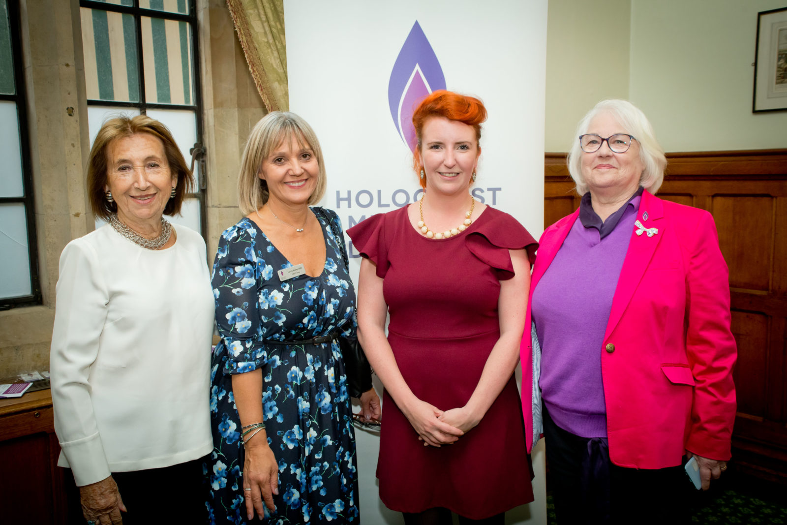 Louise with Hannah Lewis, Laura Marks, and Joan Salter of the Holocaust Memorial Day Trust