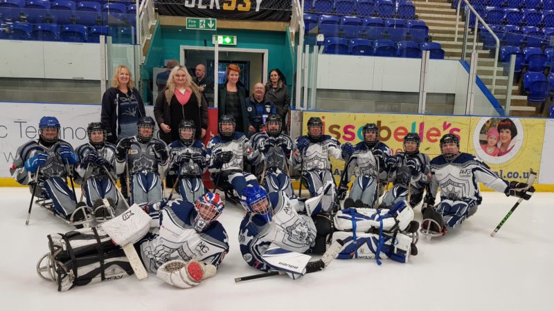 Louise with the Sheffield Steelkings Para Ice Hockey Team