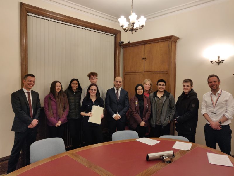 A group of local young carers submitted our petition to the Council.